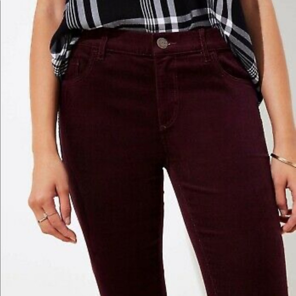 SOLD Loft High Waist Curvy Skinny Corduroy Pants - Picture 2 of 9